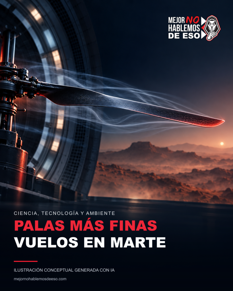 Comparación conceptual de perfiles sobre fondo marciano. Ilustración conceptual generada con IA; logo horizontal oficial MNHDE.