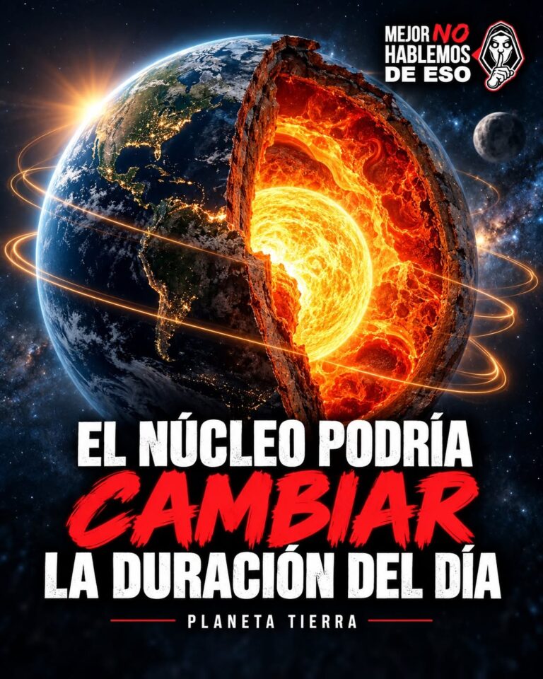 Ilustración IA de MNHDE de la Tierra abierta mostrando capas interiores luminosas; representación imaginada, sin escala geológica.